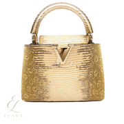 Louis Vuitton | Capucines Gold-Colored Snakeskin Bag – product image 1