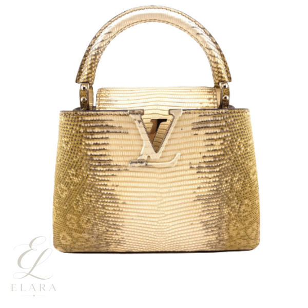 Louis Vuitton | Capucines Gold-Colored Snakeskin Bag