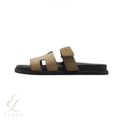 Hermès | Chypre Brown Suede Slides – product image 1