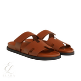 Hermès | Chypre Slides – Golden Brown – product image 3