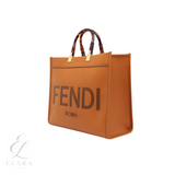 Fendi | Sunshine Small Tote Brown Calf Leather Bag – product image 2