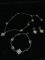 Gucci | GG Flower Crystal Necklace Bracelet Set Silver – product image 4