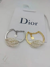 Dior | Pearl Cuff Bracelet Gold Silver
