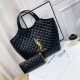 Saint Laurent | Icare Maxi Quilted Bag – Black – product image 4