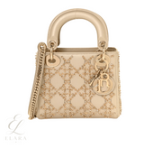 Dior | Platinum-Tone Metallic Cannage Bag