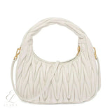 Miu Miu | Wander Shoulder Matelassé Nappa Leather Bag – White – product image 2