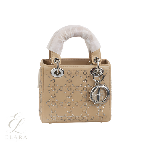 Dior | Mini Lady Brown Satin Bag