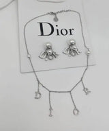 Dior | Letter Charm Necklace Silver – product image 5