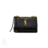 Saint Laurent | Sunset Medium Croc-Embossed Leather Bag – product image 1