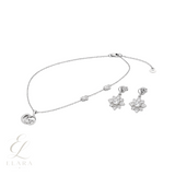 Gucci | GG Flower Crystal Necklace Bracelet Set Silver – product image 3