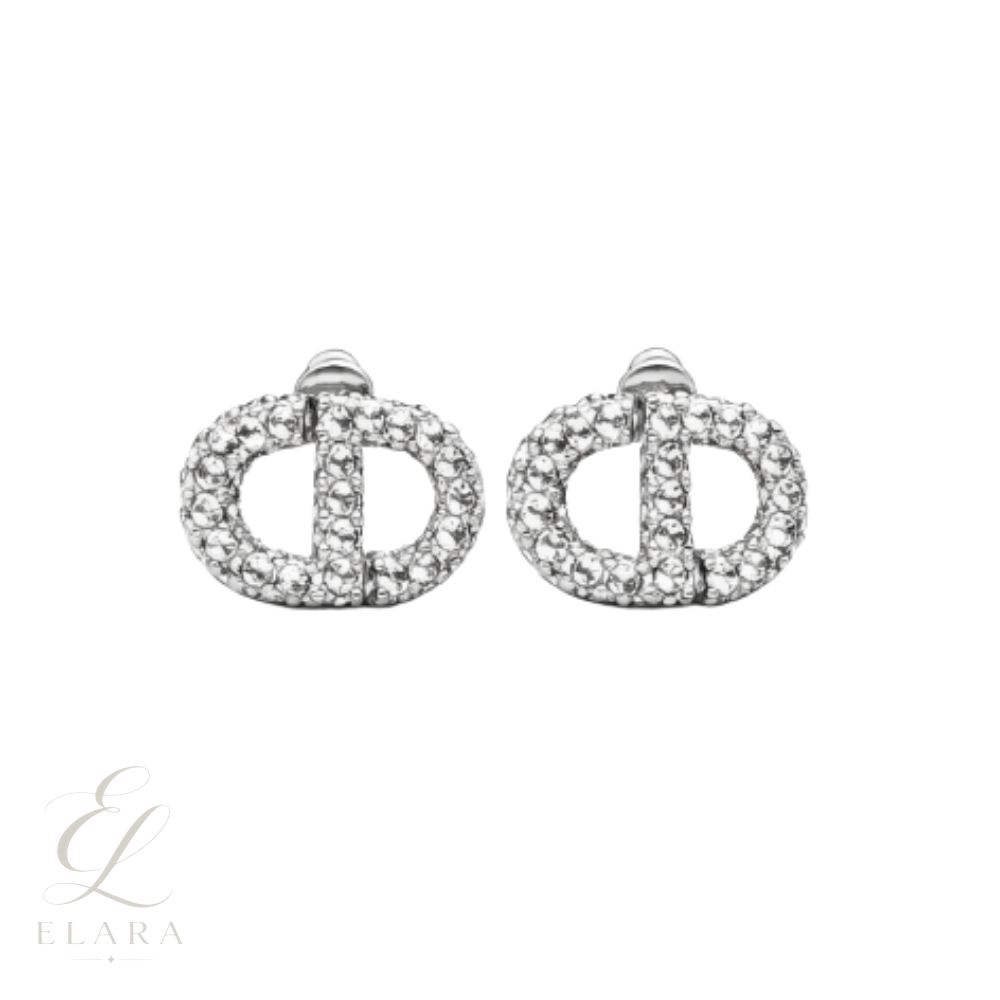 Dior | Crystal Stud Earring Silver – product image 1