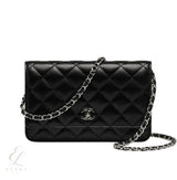 Chanel | Classic On Chain Black Leather Wallet – product image 1