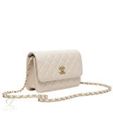 Chanel | Classic Quilted White Lambskin Leather Bag – product image 2