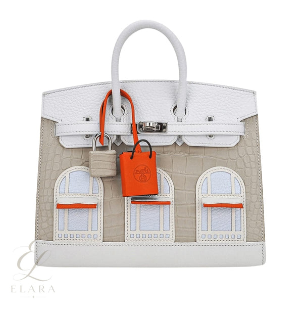 Hermès | Birkin 20 Sellier Neige Faubourg Bag