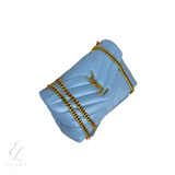 Saint Laurent | Loulou Matelassé Bleu Leather Bag – product image 2