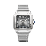 Cartier | Santos de Silver & Graduated Green Dial Watch – product image 1