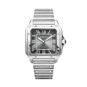 Cartier | Santos de Silver & Graduated Green Dial Watch – product image 1