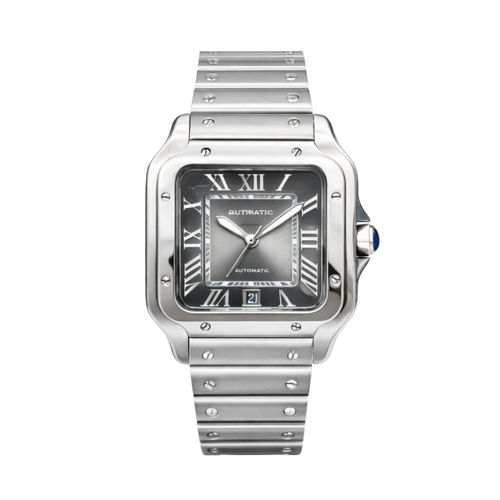 Cartier | Santos de Silver & Graduated Green Dial Watch – product image 1