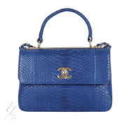 Chanel | Blue Python Small Trendy CC Dual Handle Flap Bag – product image 1