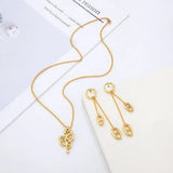 Dior | Navy Necklace Earrings Set Gold – product image 5