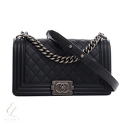 Chanel | Boy Black Quilted Caviar Leather Bag – product image 1