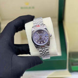 Rolex | Datejust Oystersteel Purple Dial Watch – product image 4