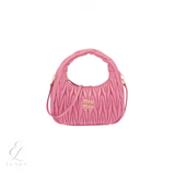 Miu Miu | Wander Shoulder Matelassé Nappa Leather Bag – Pink – product image 1