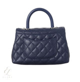 Chanel | Coco Handle Mini Navy Blue Caviar Leather Bag – product image 2