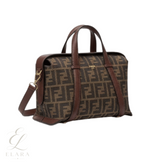Fendi | Ff Jacquard Medium Boston Bag – Brown – product image 2