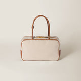 Miu Miu | Beau Canvas Leather Beige Bag – Grey – product image 3