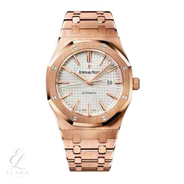 Audemars Piguet | Selfwinding Stainless Steel Silver Dial Watch – Rose Gold