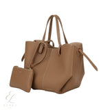 Polène | Cyme Mini Textured Camel Leather Bag – product image 2