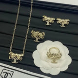 Chanel | Bow CC Logo Crystal Set Jewelry – product image 5