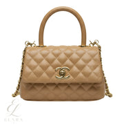 Chanel | Mini Coco Handle Flap Caramel Beige Caviar Leather Bag – product image 1