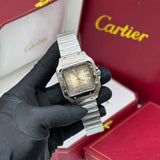 Cartier | Santos de Automatic White Dial Silver Watch