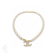 Chanel | CC Logo Choker Necklace Gold Tone – product image 1