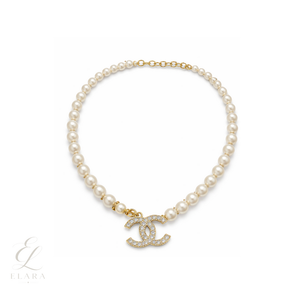 Chanel | CC Logo Choker Necklace Gold Tone