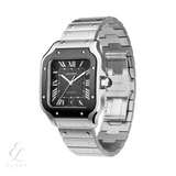 Cartier | Santos de Stainless Steel With Green Sunburst Dial Watch – product image 2