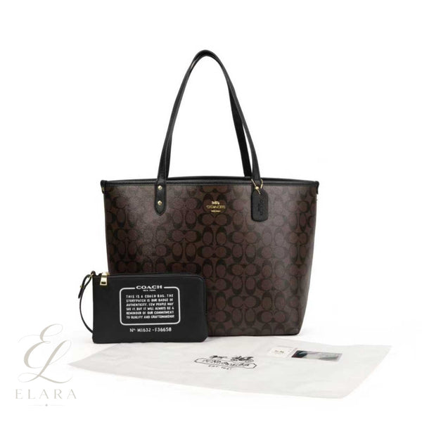 Coach | City Tote Signature Canvas Dark Bag – Brown