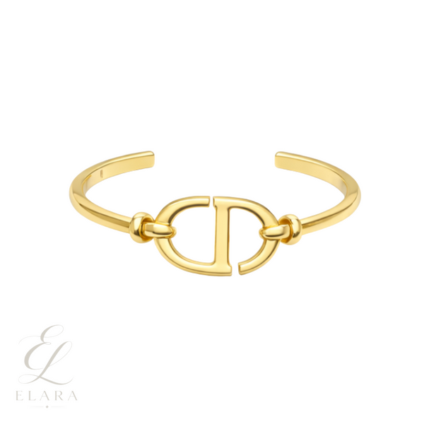 Dior | CD Navy Cuff Bracelet Gold
