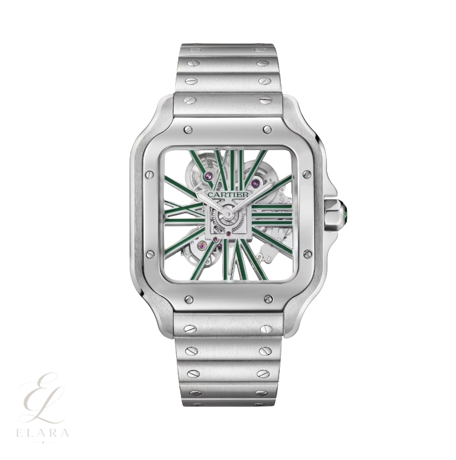 Cartier | Santos de Skeleton Green Watch – product image 1