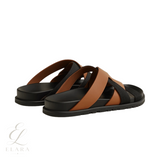 Hermès | Chypre Orange Leather Slides – product image 3