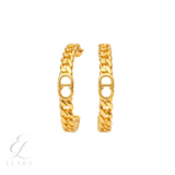 Dior | CD Chain Hoop Earring Gold – product image 1