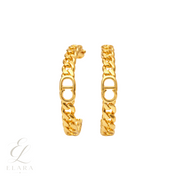 Dior | CD Chain Hoop Earring Gold – product image 1