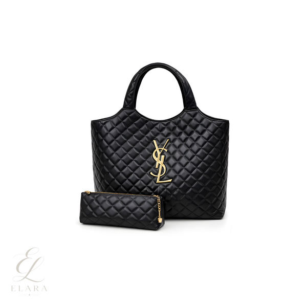 Saint Laurent | Icare Maxi Quilted Bag – Black