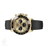 Rolex | Gold Champagne Black Dial Watch – product image 2