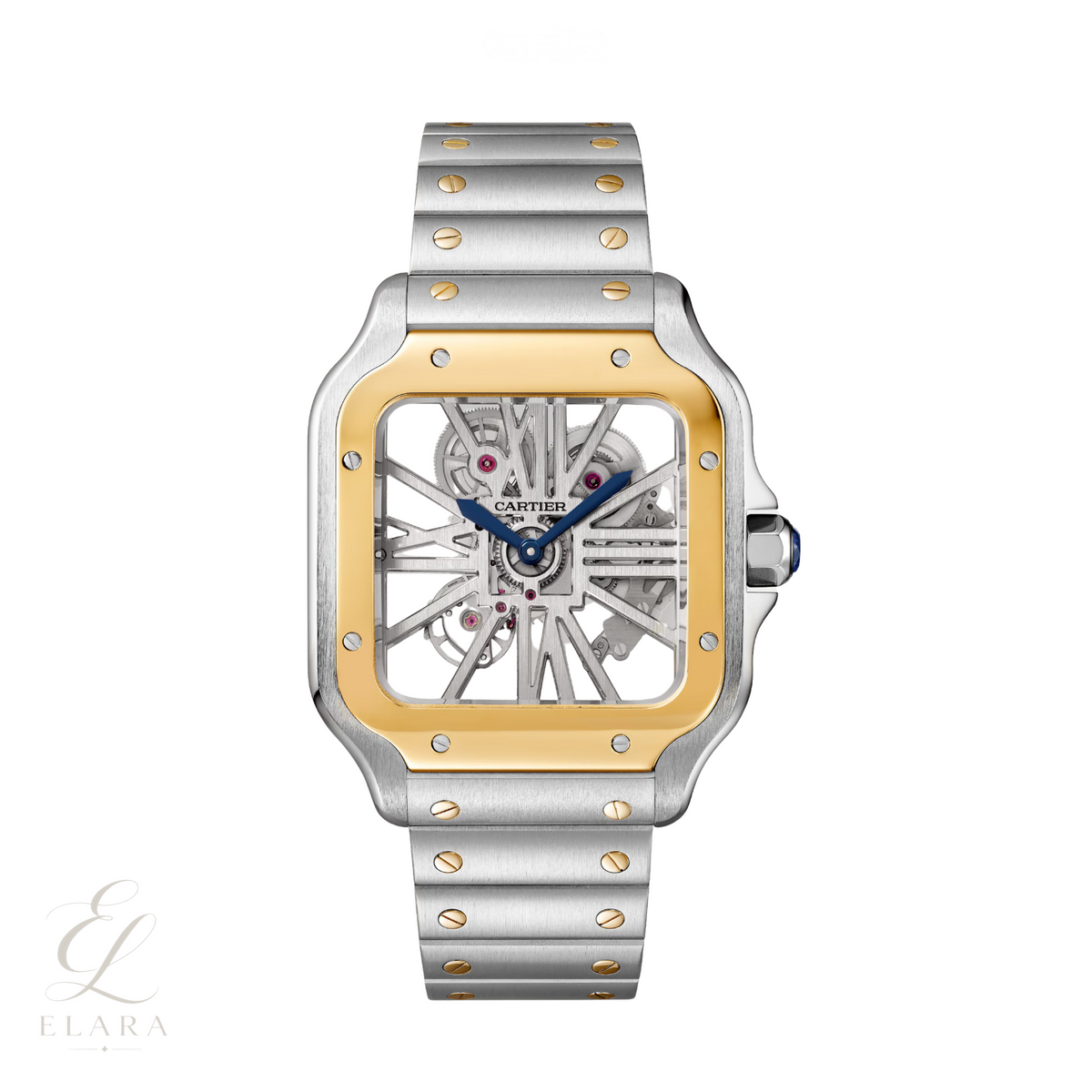 Cartier | Santos Skeleton Two-Tone Steel & Yellow Gold Watch – product image 1