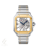 Cartier | Santos Skeleton Two-Tone Steel & Yellow Gold Watch – product image 1