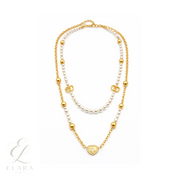 Dior | Petit CD Heart Pearl Double Necklace – product image 1
