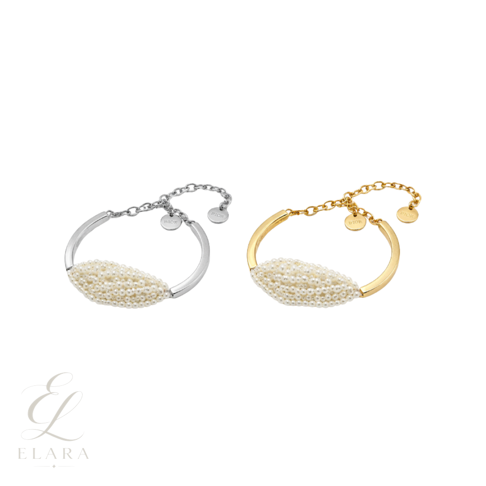 Dior | Pearl Cuff Bracelet Gold Silver